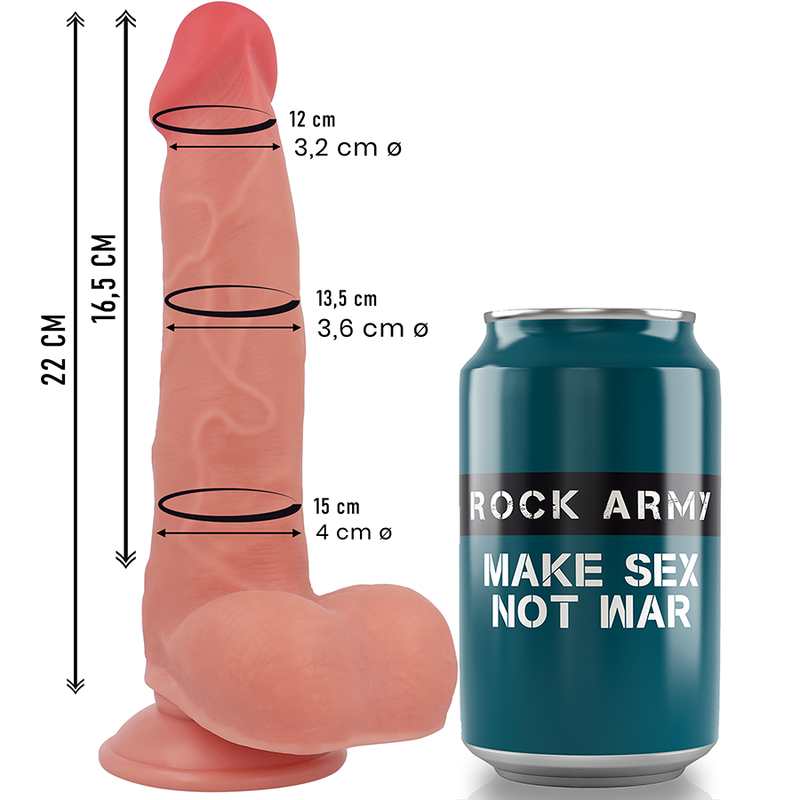 Rockarmy Raptor – Flytande Silikon Dildo 22 cm x Ø 3.6 cm för Realistisk och Mångsidig Njutning