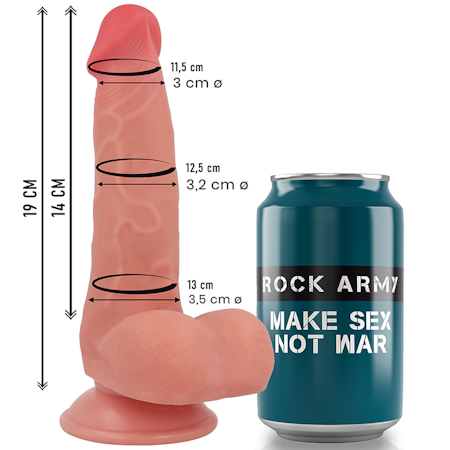 Rockarmy Raptor – Flytande Silikon Dildo 19 cm x Ø 3.2 cm för Realistisk Njutning