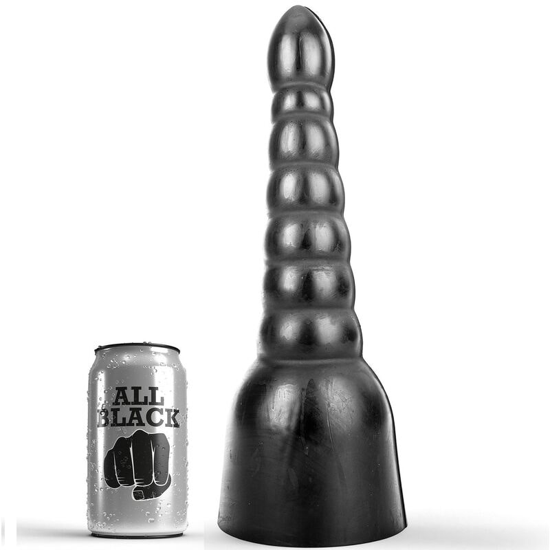 All Black XXL Dildo – Extremt Stor 34 cm Dildo med 11 cm Diameter för Hardcore Njutning