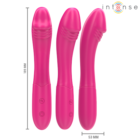 INTENSE - Belinda Vibrator 19 CM Flexibel med 10 Vibrationer, Rosa – Anpassningsbar Stimulering för Optimalt Njutning och Komfort