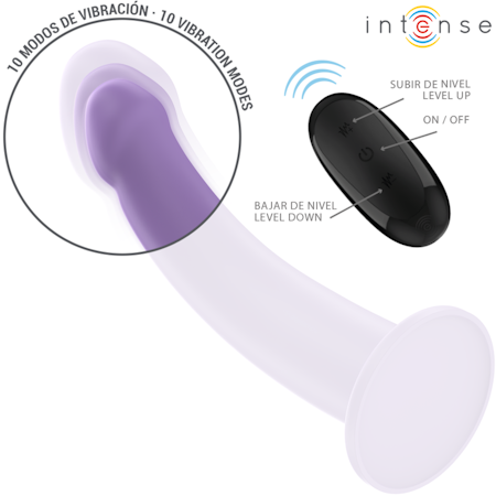 INTENSE - Eddie G-Punkt Vibrator 17,5 CM med 10 Vibrationer, Lila och Fjärrkontroll – Perfekt för Precist och Intensivt G-Punktsnöje