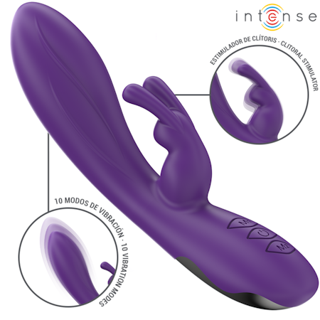 Intense Randall Rabbit Vibrator med 10 Vibrationslägen – Lila Rabbit Dildo för Intensiv Njutning