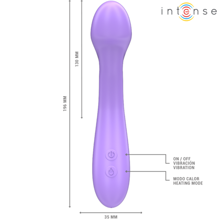 INTENSE Becky Vibrator 19 cm – Uppvärmbar & Kraftfull med 7 Vibrationslägen – Lyxig Lila G-punktsdildo