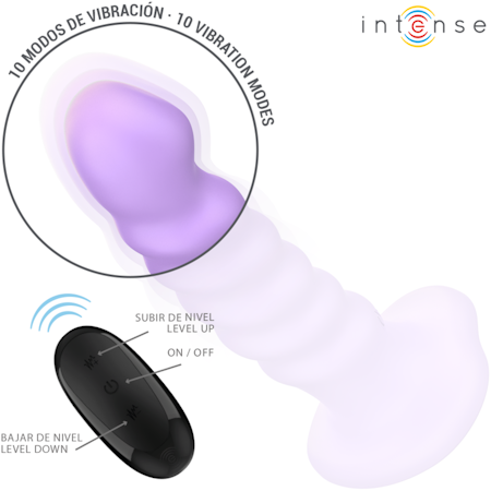 INTENSE Brenda – Lila uppladdningsbar vibrator med spiraldesign och fjärrkontroll, 10 intensiteter