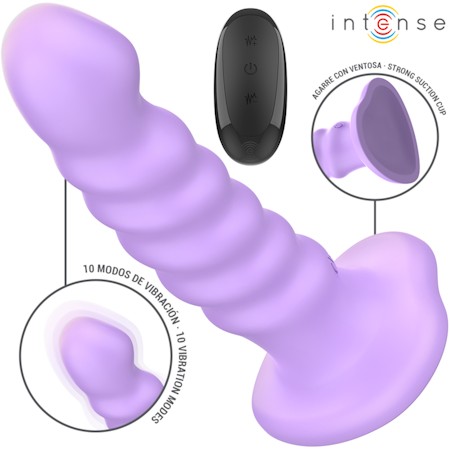 INTENSE Brenda – Lila uppladdningsbar vibrator med spiraldesign och fjärrkontroll, 10 intensiteter