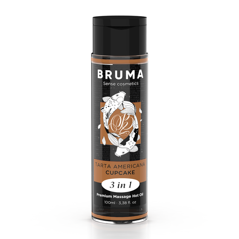 Värmande massageolja med doft av cupcake – BRUMA 3-i-1 lyxolja för kropp, massage & återfuktning – 100 ml