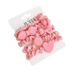 Rosa hårsnoddar 5pack