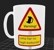 Körkorts present - personlig mugg
