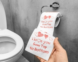 Toalettpapper "I love you"