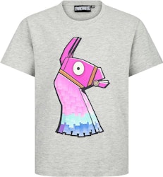 Fortnite T-shirt Grå med stor lama