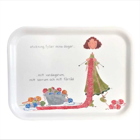 Frukostbricka Stickning