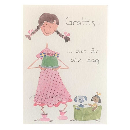 Enkelkort Grattis, flicka