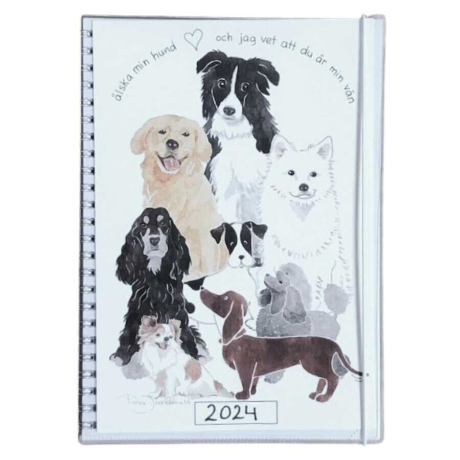 Skrivkalender 2024 Hund, A5