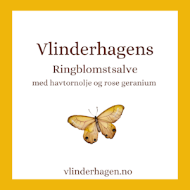 Vlinderhagens Ringblomstsalve med havtorn og rose geranium 15ml/30ml/60ml