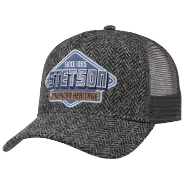 Trucker Cap Harris Tweed Grey - Stetson