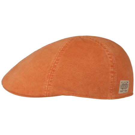 Texas Soft Vintage Bomulls Flat Cap Orange - Stetson