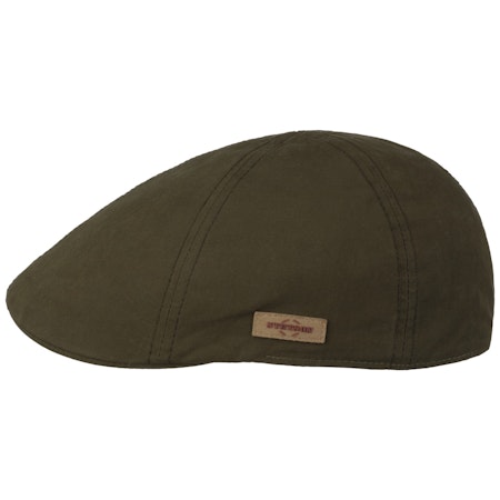 Texas Waxed Cotton WR Flat Cap Green - Stetson