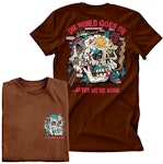 T-shirt World Goes On Brown - Killer Acid Hybris Merchandise