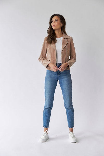 Bikerjacka Andrea Sand mocka - Jofama
