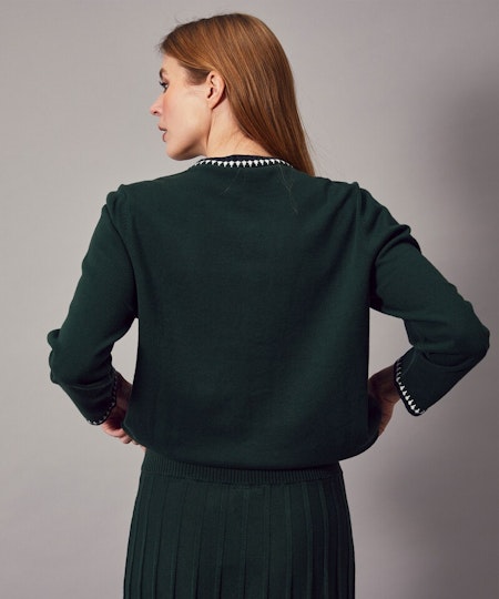 Cardigan INGALILL DarkGreen - Jumperfabriken