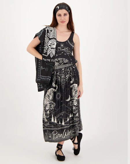 Kjol Vanessa Printed Midi Magic - Me369