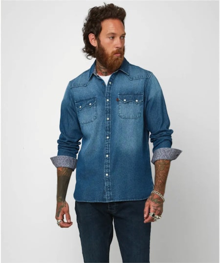 Skjorta Loved And Lived In Denim Shirt - Joe Browns