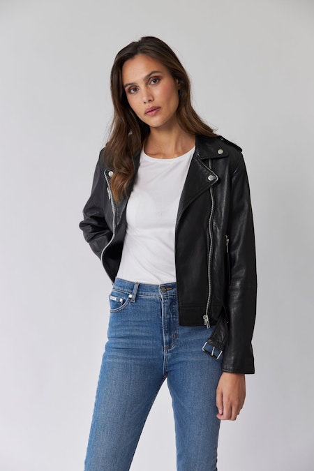 Skinnjacka biker Rachel Black - Jofama