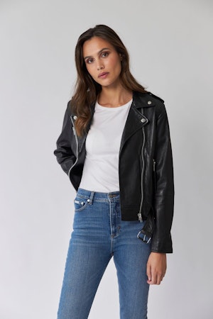 Skinnjacka biker Rachel Black - Jofama