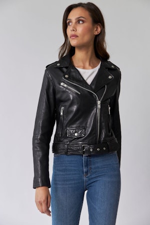 Skinnjacka biker Rachel Black - Jofama