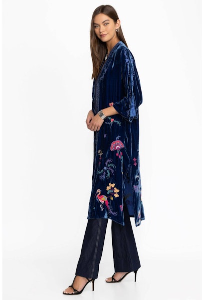 Ariela Velvet Button Front Kimono Bellwether - Johnny Was