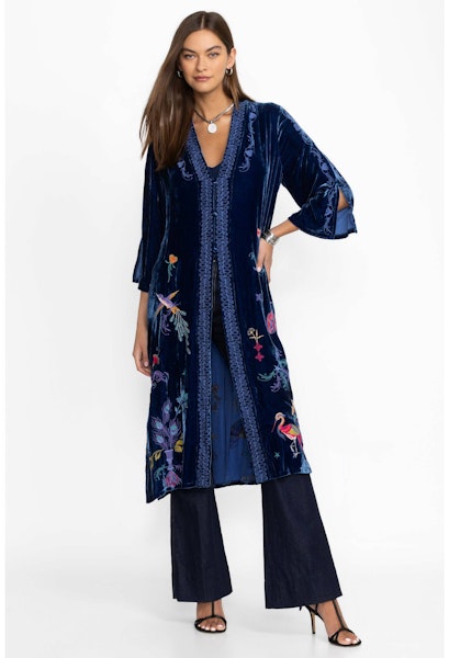 Ariela Velvet Button Front Kimono Bellwether - Johnny Was