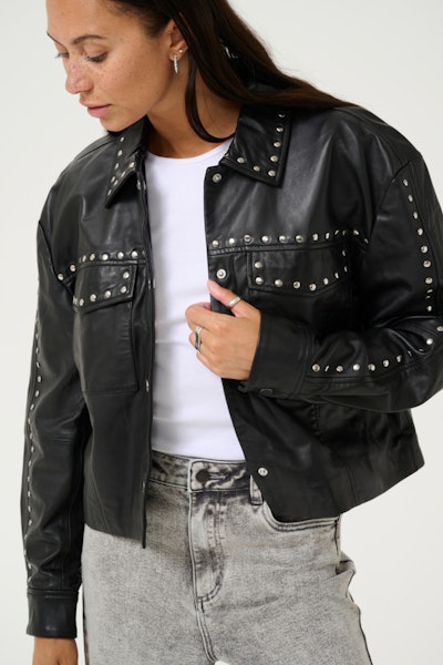 Jacka Leather KAcassie - Kaffe