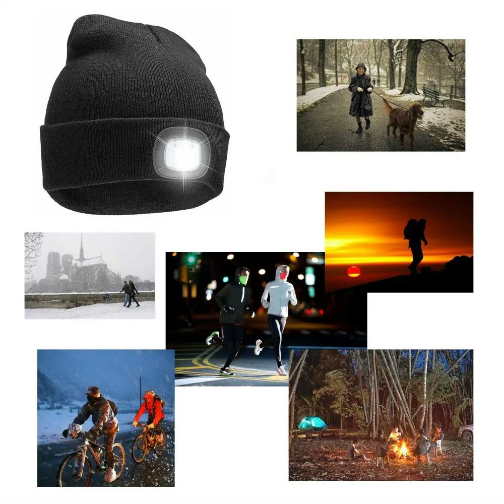 LED Lamp Beanie - Black