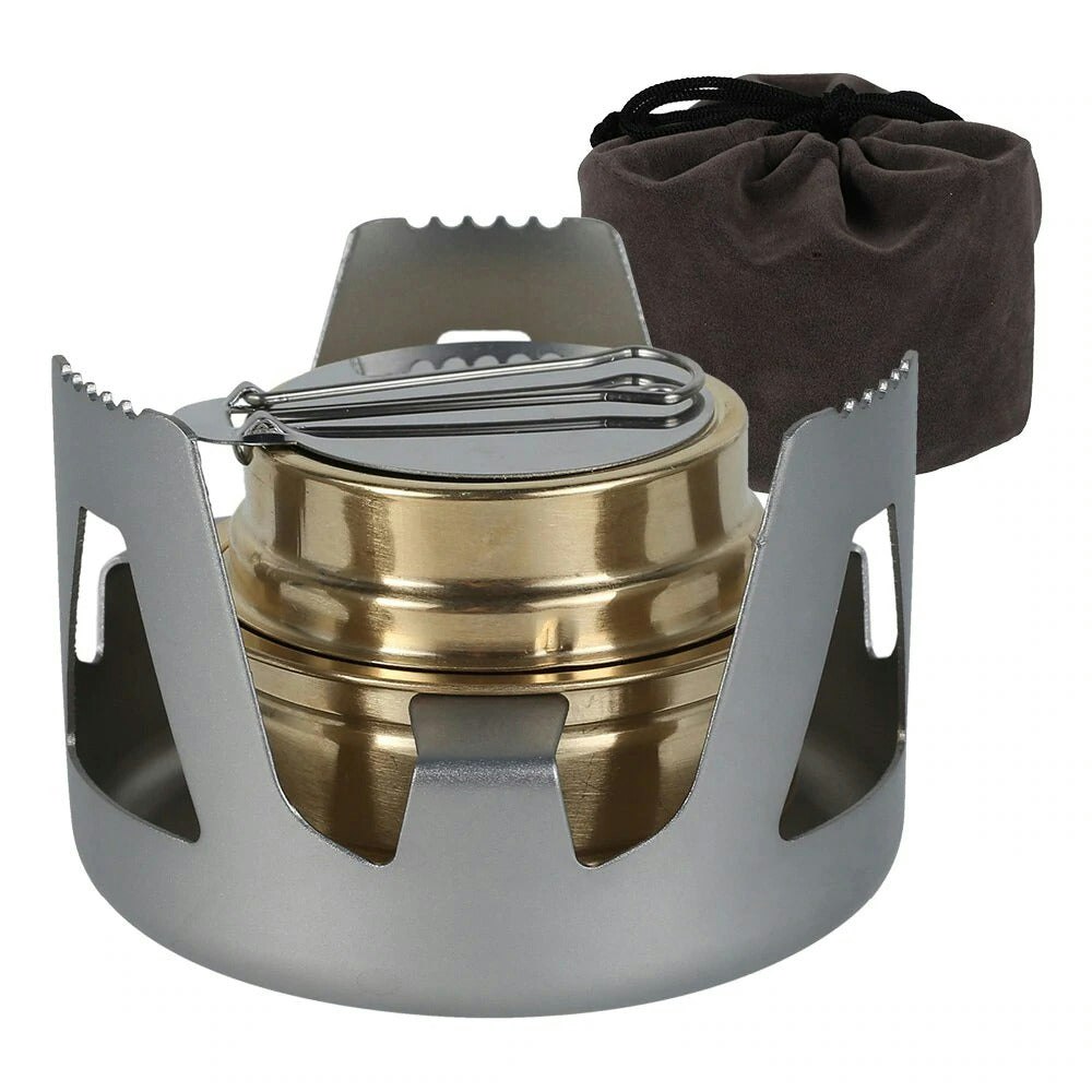 Alcohol Burner with Lid and Stand