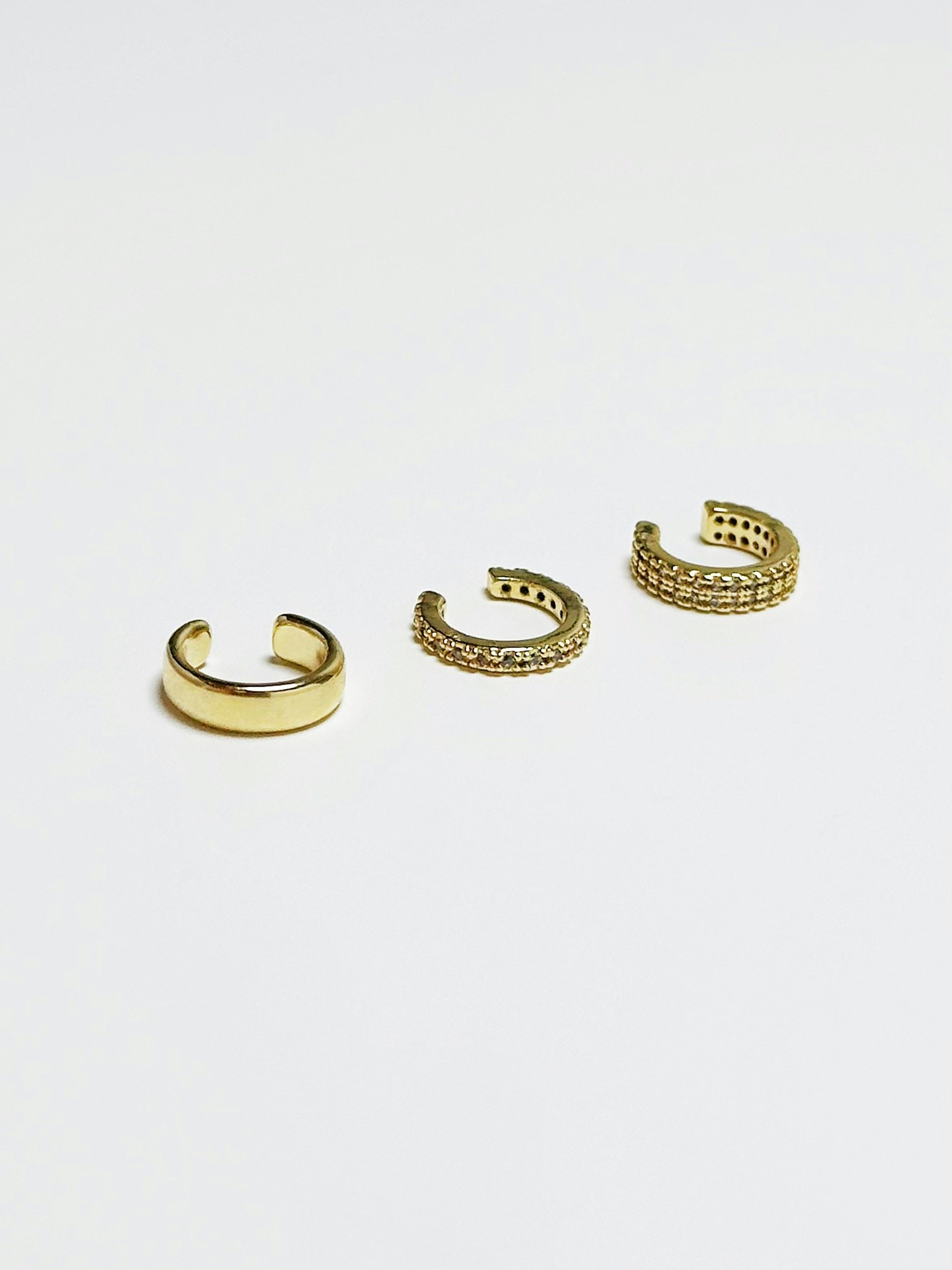 Earcuffs med olika former, 3-pack