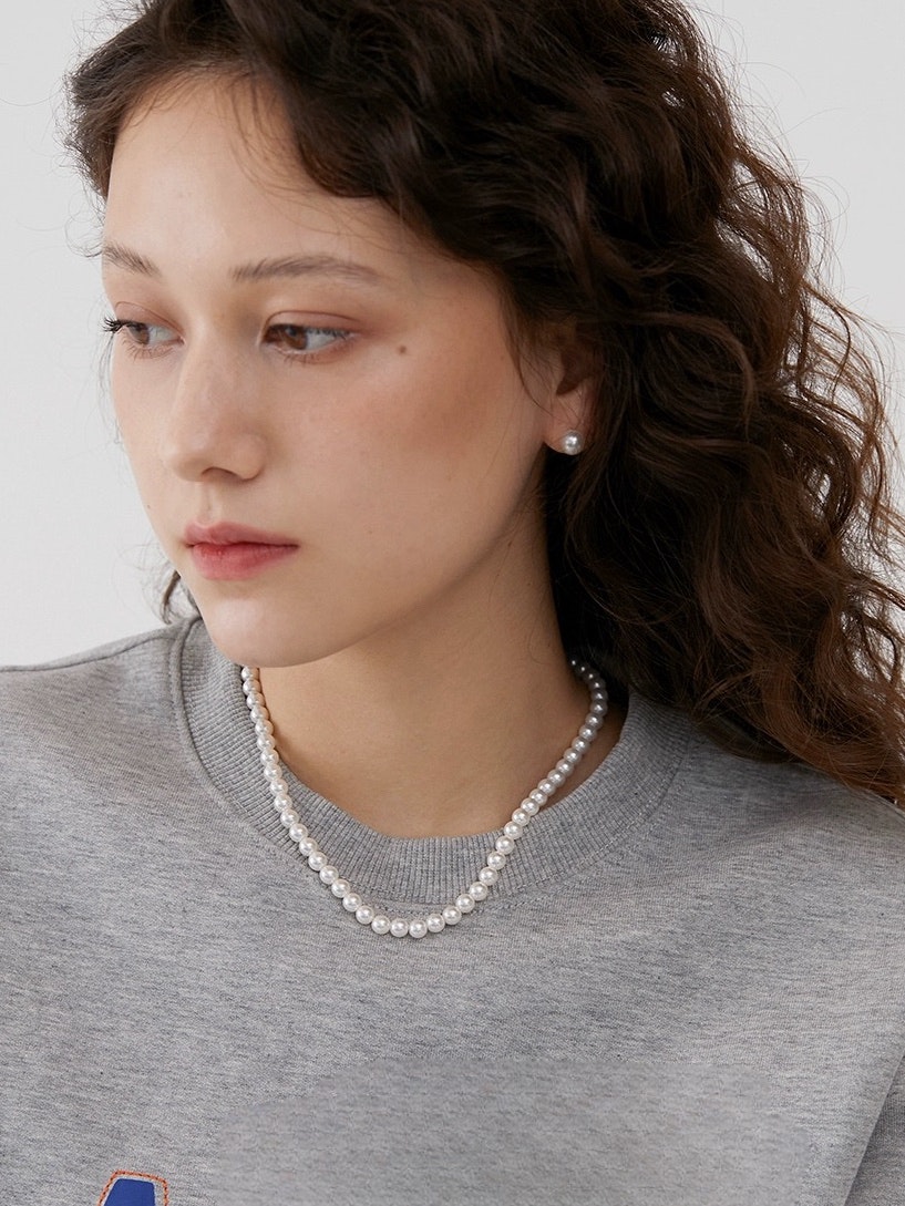 REA Silverörhängen plastpärlor 0,8cm