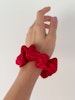 Mullbärssilke scrunchie, Röd 10cm