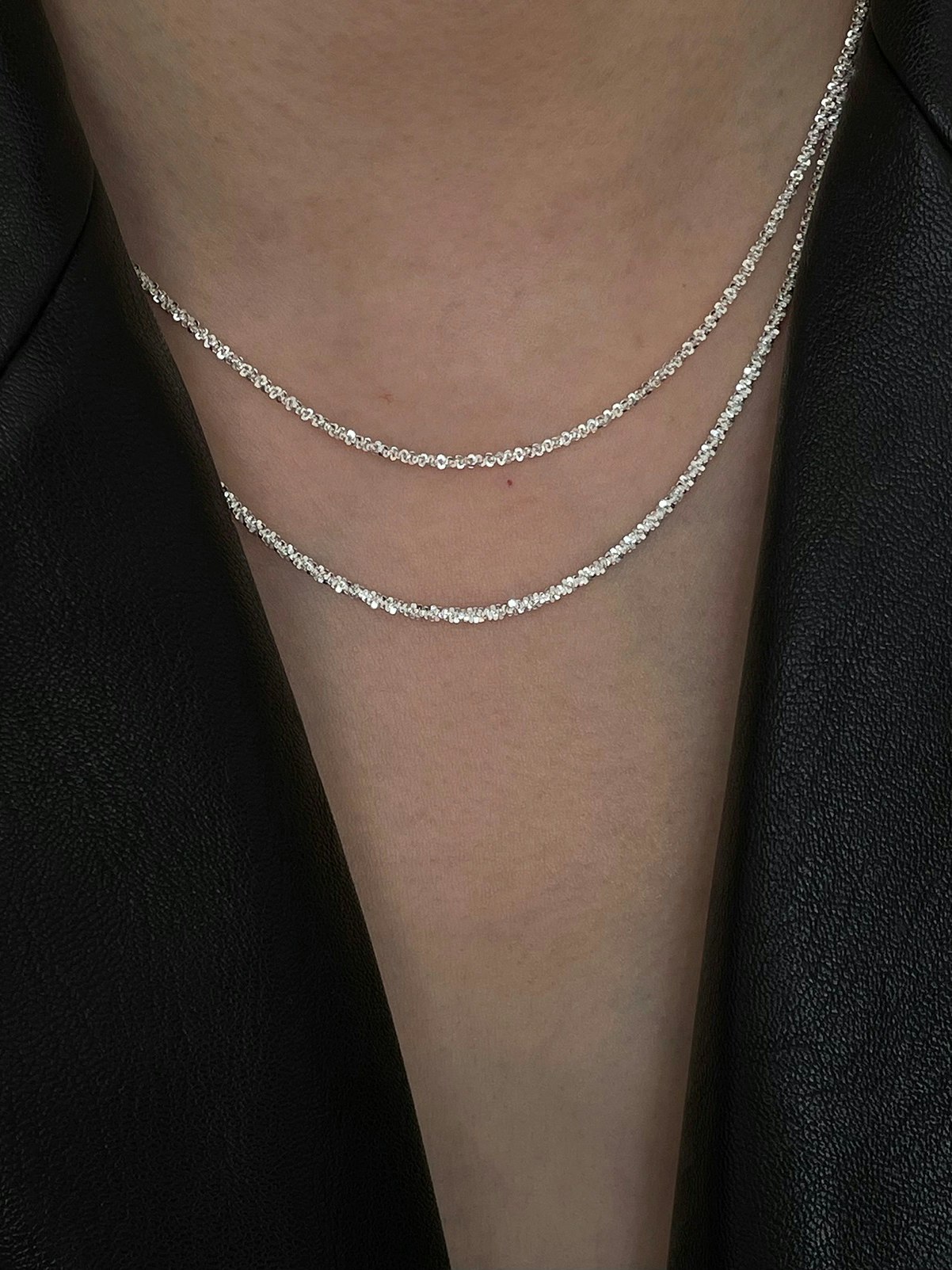 Glittrande tjockt halskedja i äkta silver 1,8mm