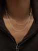 Glittrande tunn halskedja i äkta silver 1mm