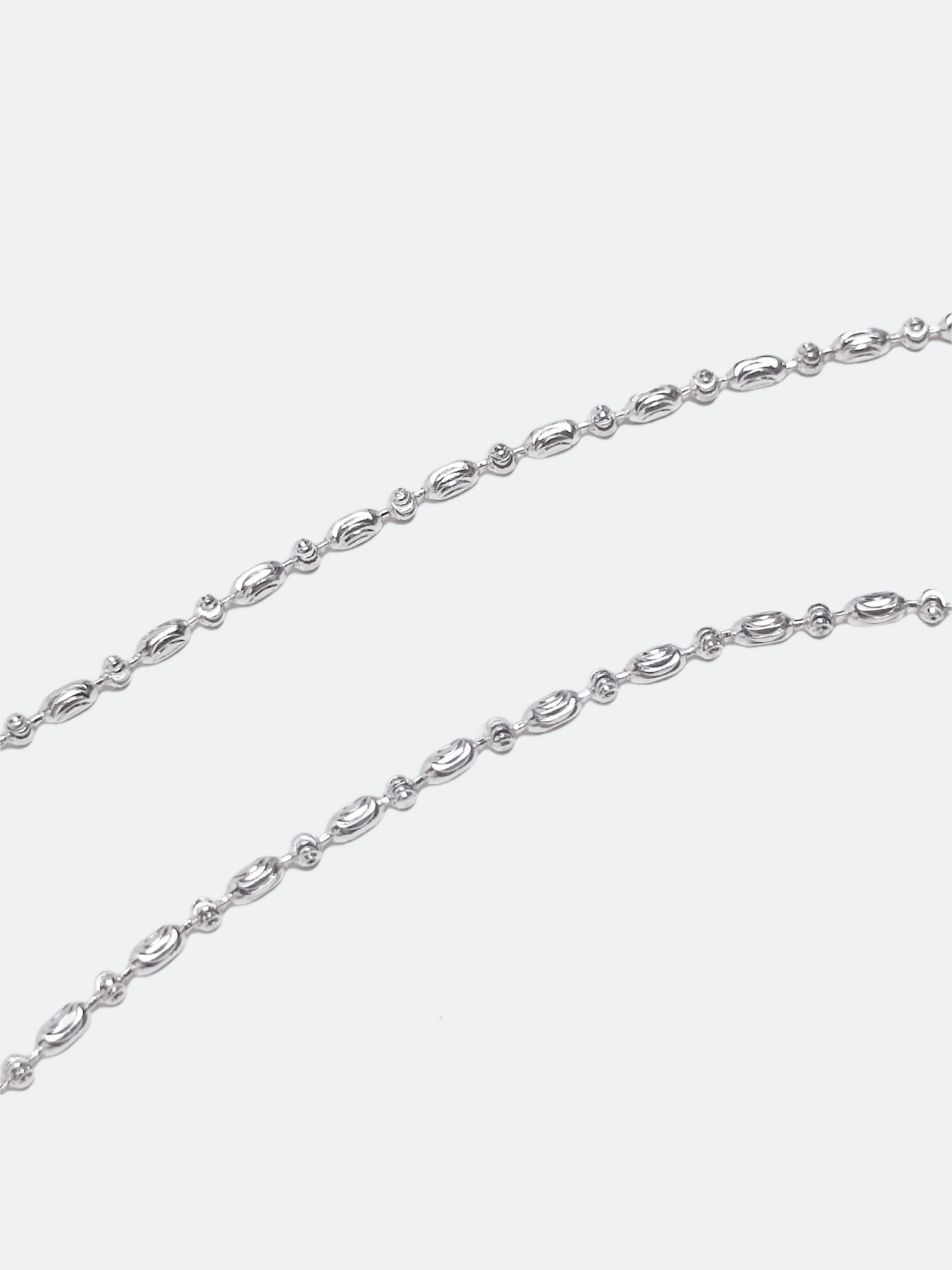 Halsband med räfflat mönster, äkta silver