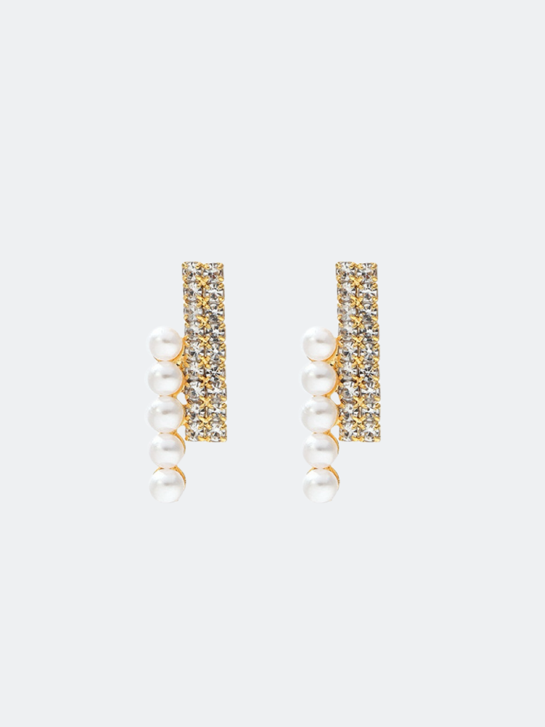 REA Studs med stenar i glas och pärlor
