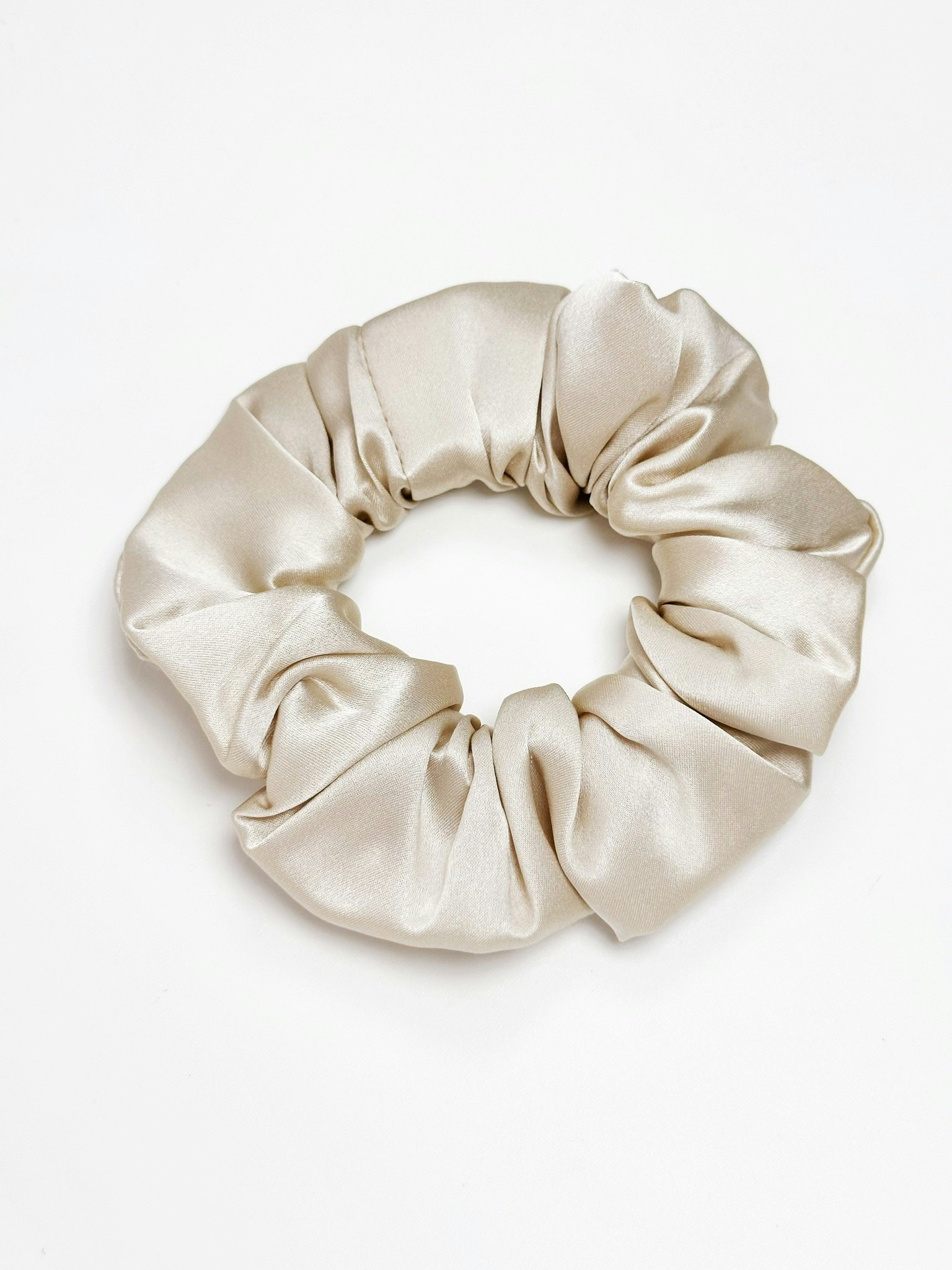 Mullbärssilke scrunchie,Antike guld  10cm