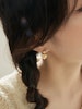REA Guldfärgade studs med hjärtan