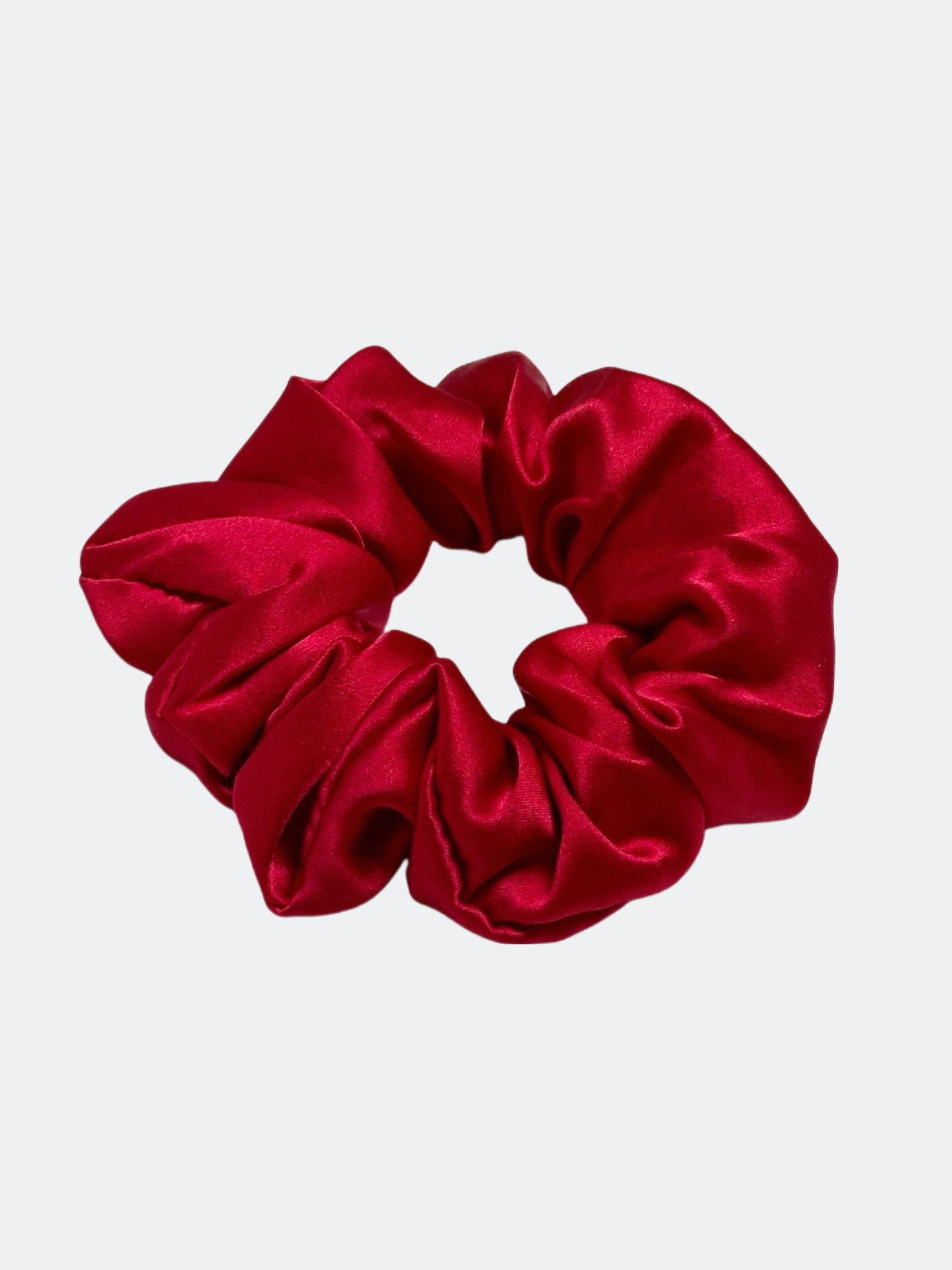 Mullbärssilke scrunchie, Röd 10cm