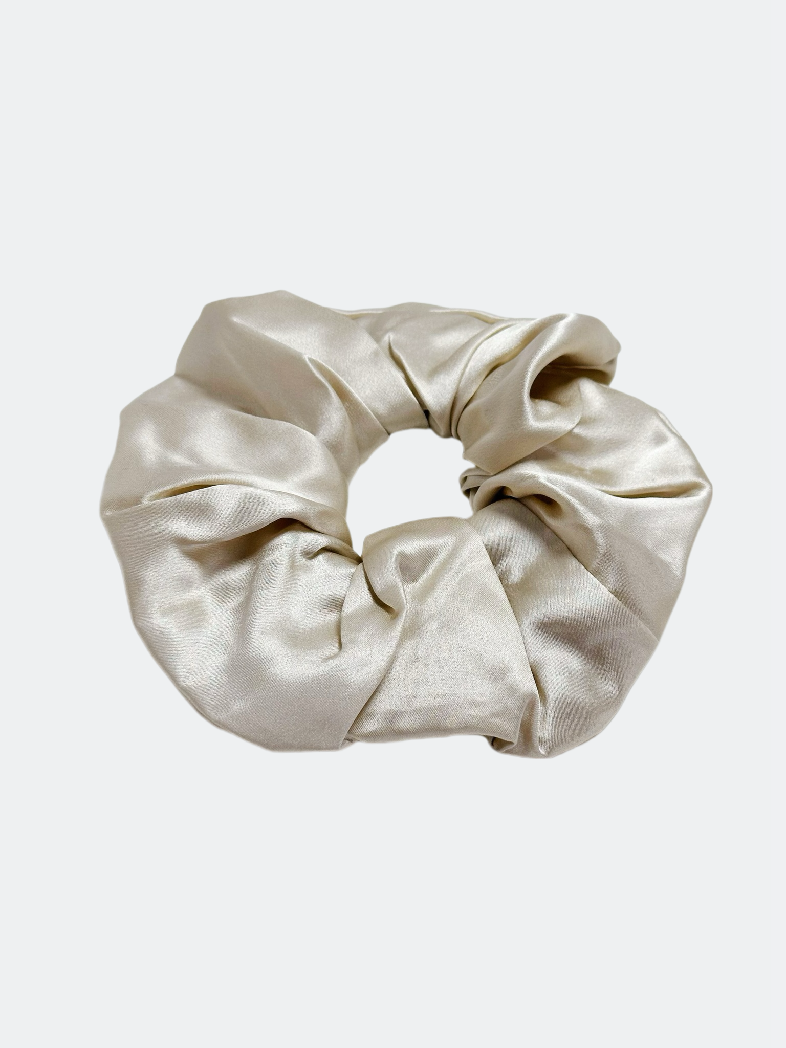 Mullbärssilke Scrunchie ,Antikt guld 15cm