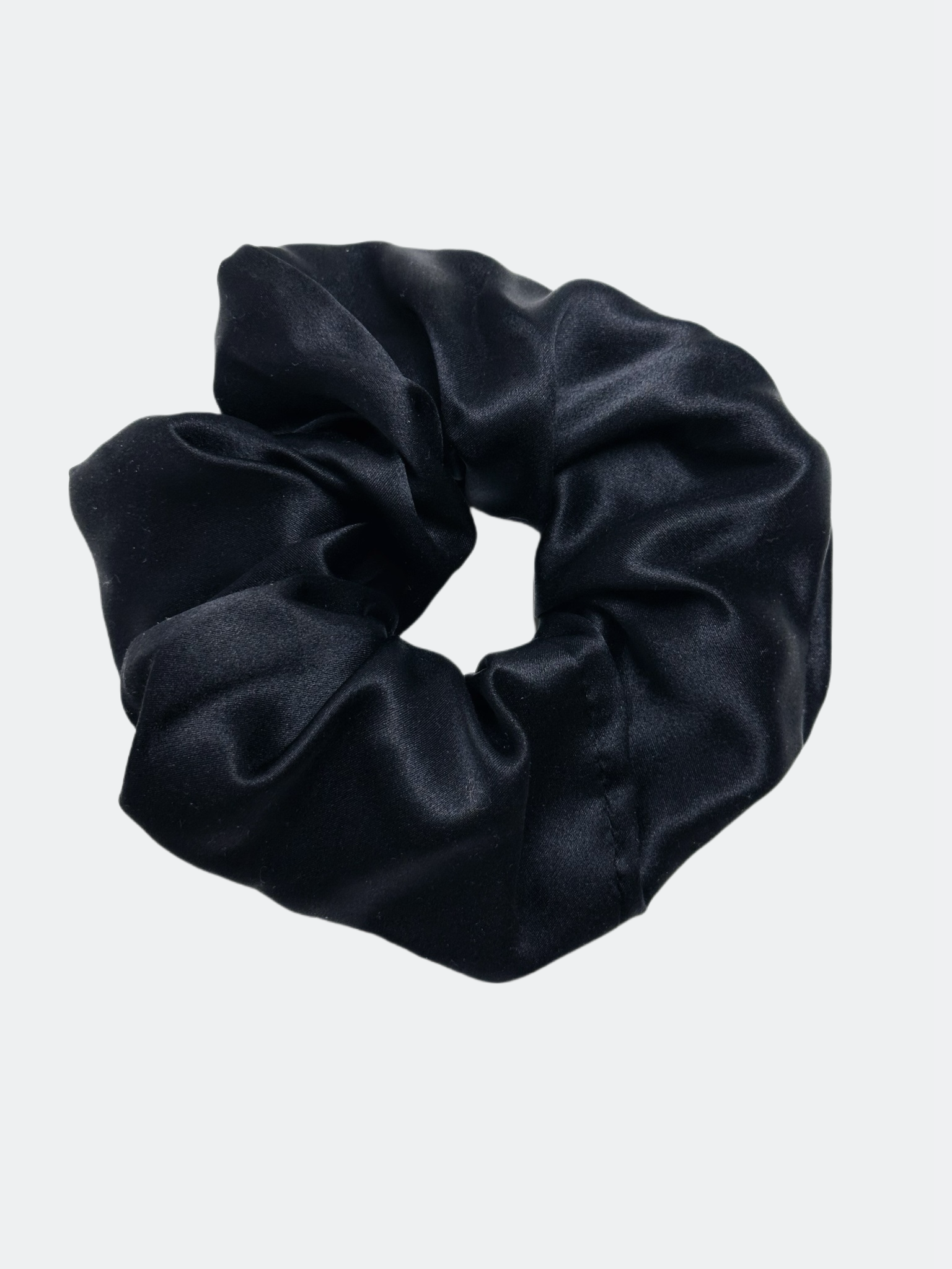 Mullbärssilke Scrunchie,Svart 15cm