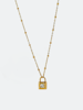 REA Halsband i stål med 18k guld med låsa och Cubic Zirconia