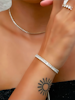 Tennis armband i stål med 18k guld med