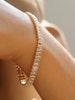 Tennis armband i stål med 18k guld med