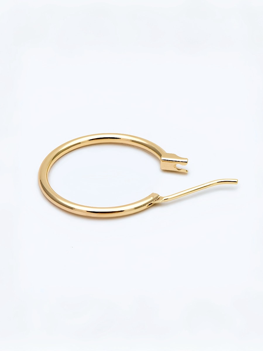 REA Smala guldfärgade hoops, 2cm